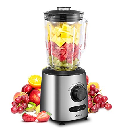 Comfee Professional Blender with Preset Functions & Variable Speed Controls (Silver)