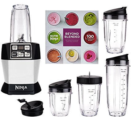 Nutri Ninja Auto iQ Pro Complete Blender 5 To Go Cups & 4 Lids | BL487, Platinum