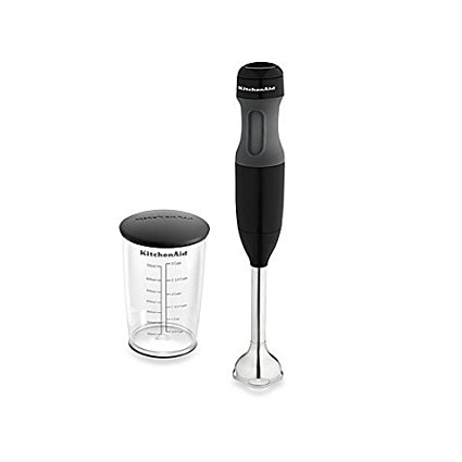 KitchenAid 2-Speed Hand Blender with 3-Cup Jar & Lid in Onyx Black