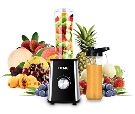 DEMU Personal 2-Speed Bullet Smoothie Blender Nutrient & Vitamin Extraction with Grinder Cup and Sport Bottles