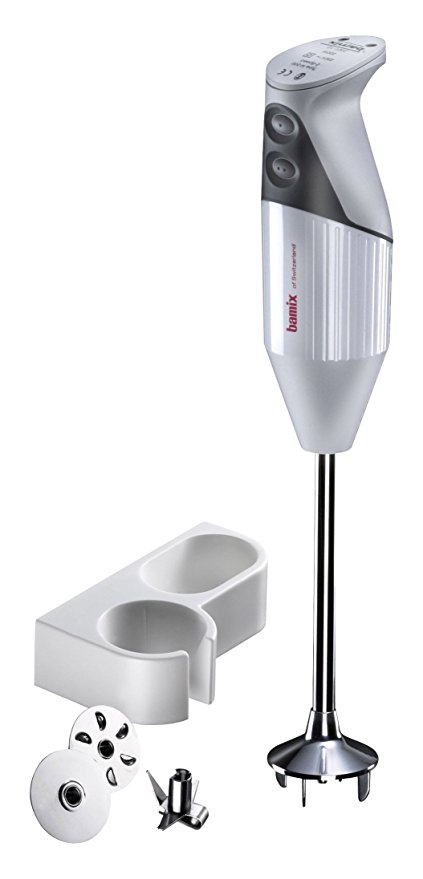 Bamix Professional G200-200 Watt 2 Speed 4 Blade Immersion Hand Blender with Wall Bracket