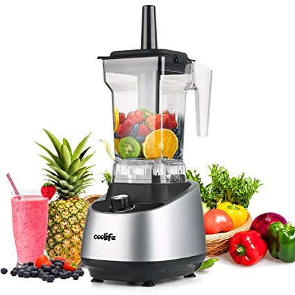 Professional Commercial Blender Coolife with 68oz BPA-Free FDA Tritan jar Smoothie blender 30,000 RPM make cell broken nutrition fruit Juice, 1500W Electric High-Speed Mixer for Ice Shakes Smoothies