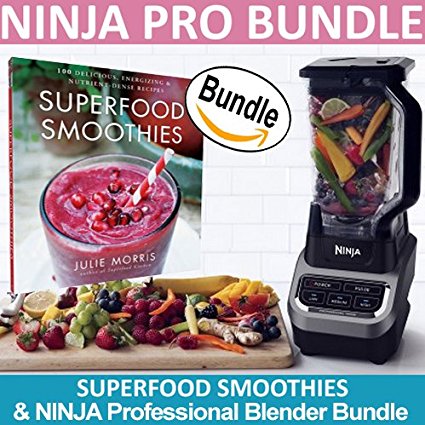 Ninja Professional Blender 1000 (BL610) & Superfood Smoothies: 100 Delicious, Energizing & Nutrient-dense Recipes Book (Bundle)