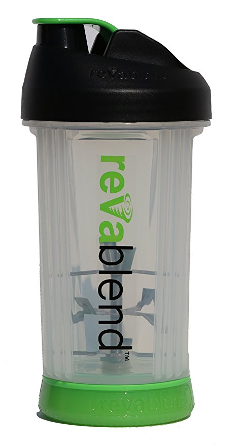 Non-Electric Blender in a Bottle by Revablend | Hand Powered - Requires no Battery or Electricity | BPA Free | 16 OZ - GREEN