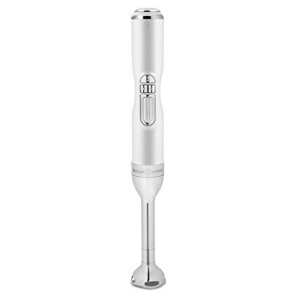 KitchenAid KHB3581FP Pro Line Series Frosted Pearl White 5-Speed Cordless Hand Blender