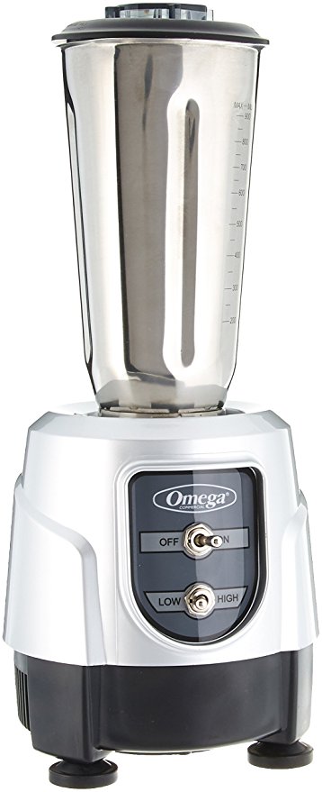 Omega BL360S 1-HP Blender, 32-Ounce Stainless Steel Container, Silver