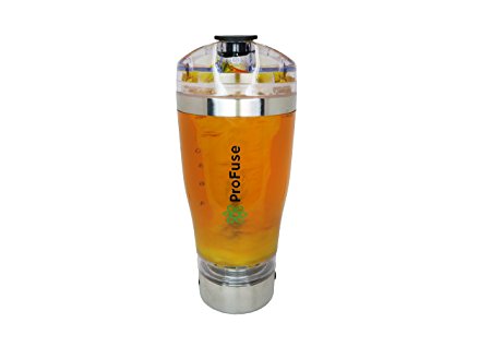 PROFUSE: USB Rechargeable, High Power Electric Protein Mixer - Portable Electric Vortex Mixer and Shaker Bottle