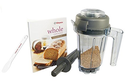 Vitamix 32-Ounce Dry Grains Container with Tamper, Spatula, Lid, Cookbook and Blades Included (Container with Tamper and Spatula)