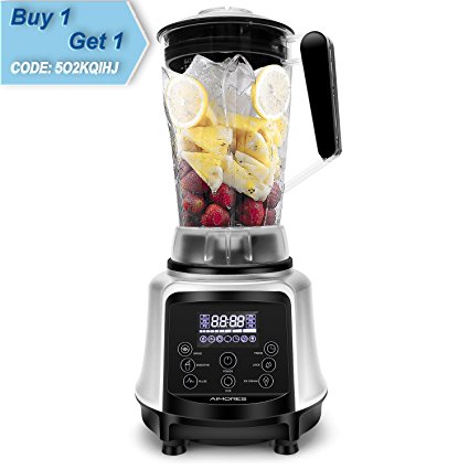 Aimores Professional Blender for Shakes and Smoothies, Food Processor, 3-in-1 75oz High Speed Programmed Juice Blender, Smoothie Maker for Ice, 28,000RPM, with Tamper & Recipe, ETL/FDA (Silver)