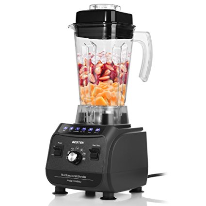 BESTEK Professional Blender for Shakes and Smoothies, 1500W Multi-Function Smoothie Maker, 6 Pre-programmed Food Processor with 2L 8-Cup Jar